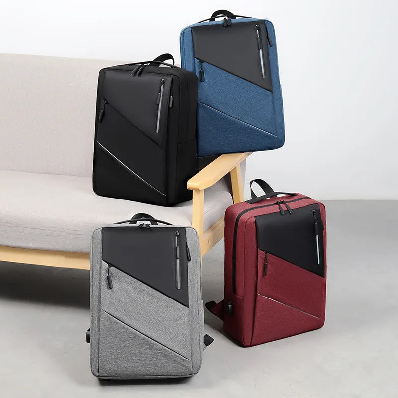 Large Capacity Waterproof Backpack , Casual Fashion Laptop Bag, Wear-Resistant, 24Hr Smart